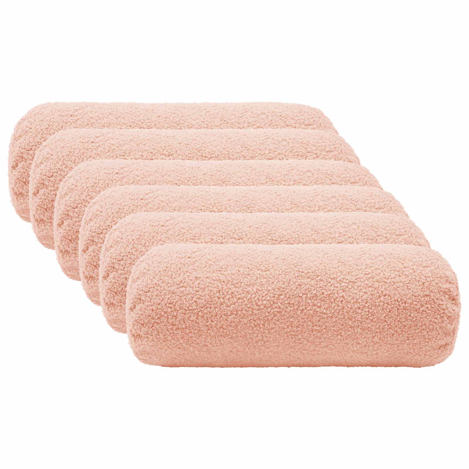 Presvlaka za jastuk 6 pcs HEERLEN Ružičasta Ø 15 x 40 cm Bouclé