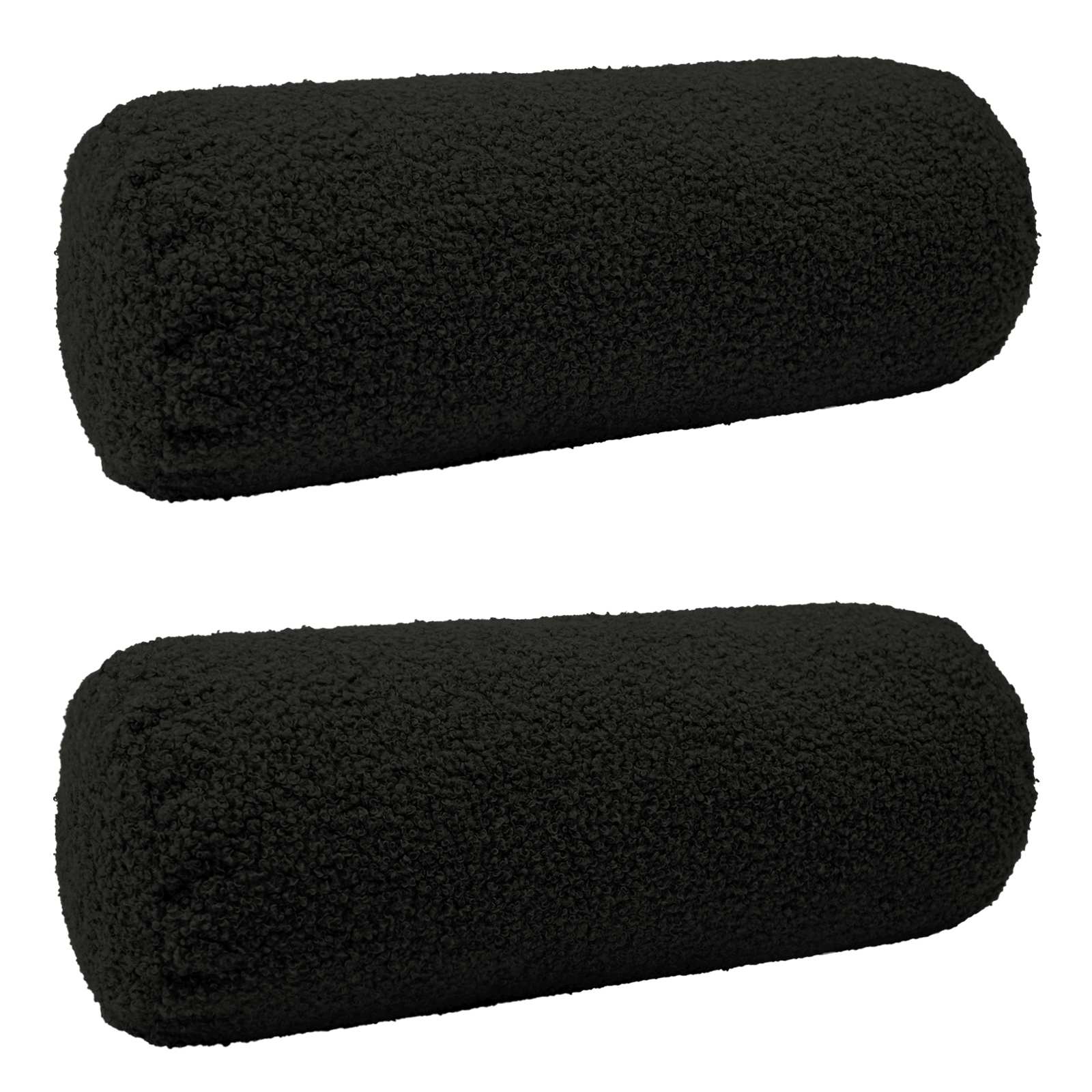 Presvlaka za jastuk 2 pcs HEERLEN Crna Ø 15 x 40 cm Bouclé