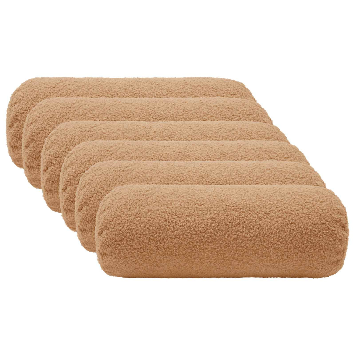 Presvlaka za jastuk 6 pcs HEERLEN Bež Ø 15 x 40 cm Bouclé