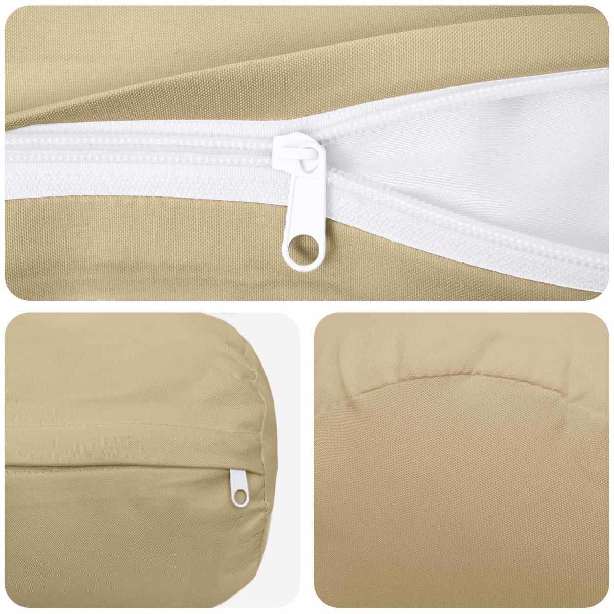 Presvlaka za jastuk 6 pcs HEERLEN Bež Ø 15 x 40 cm Poliester