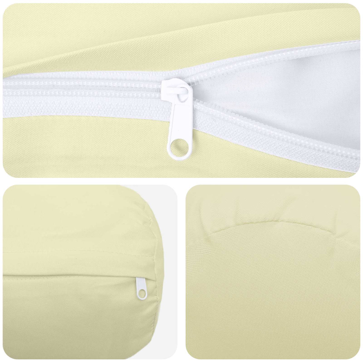 Presvlaka za jastuk 2 pcs HEERLEN Krem Ø 15 x 40 cm Poliester