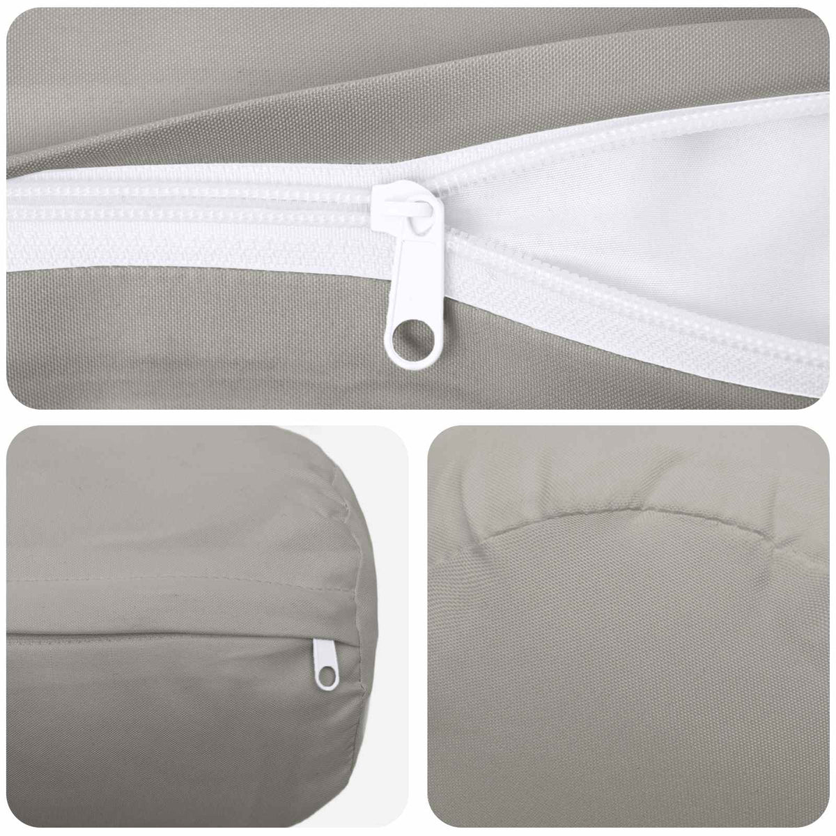 Presvlaka za jastuk 6 pcs HEERLEN Siva Ø 15 x 40 cm Poliester