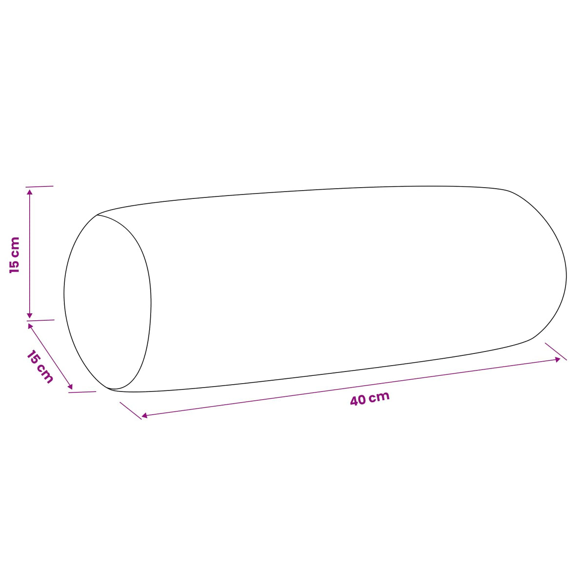 Presvlaka za jastuk 6 pcs HEERLEN Tamnozelena Ø 15 x 40 cm