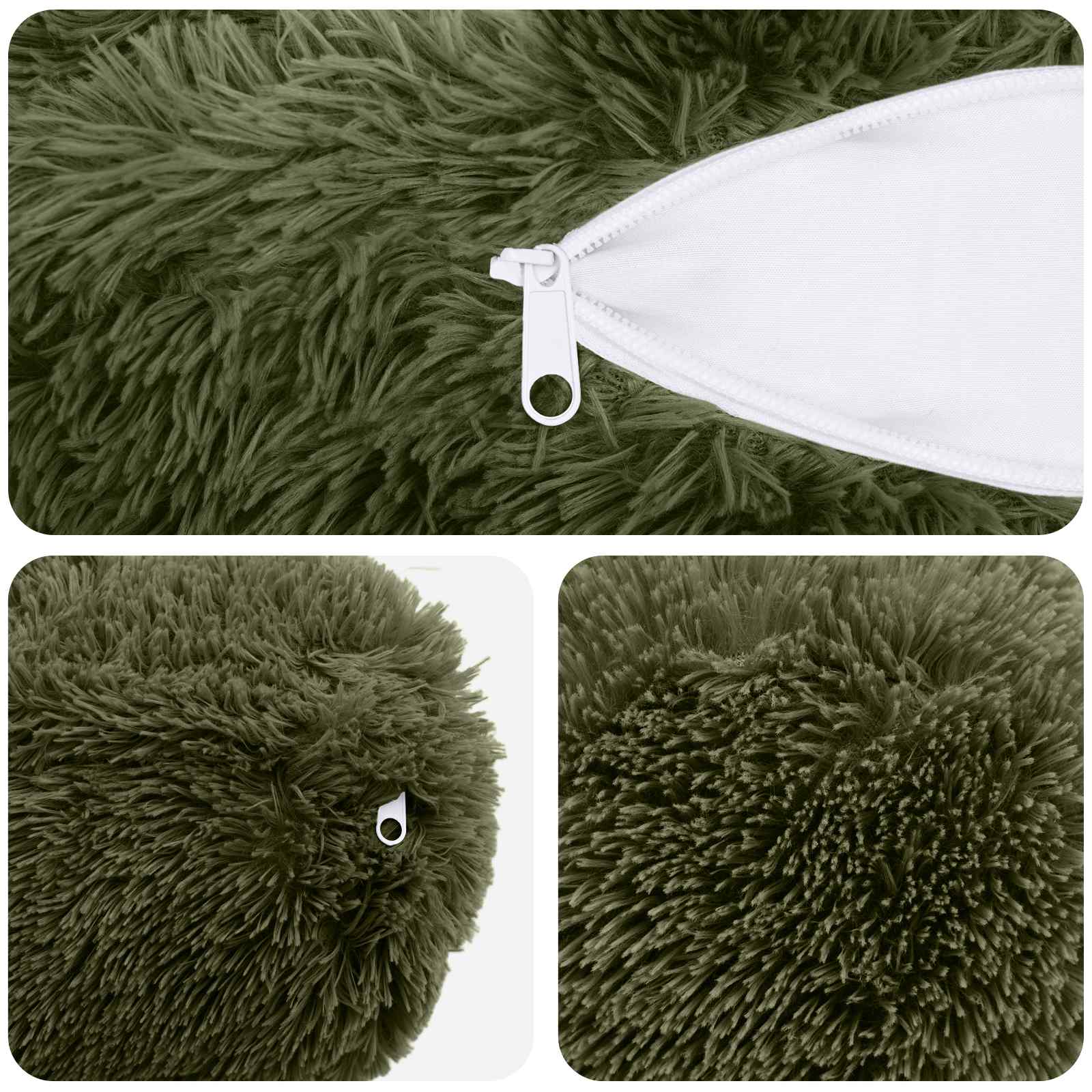 Presvlaka za jastuk 6 pcs HEERLEN Zelena Ø 15 x 40 cm PV flis