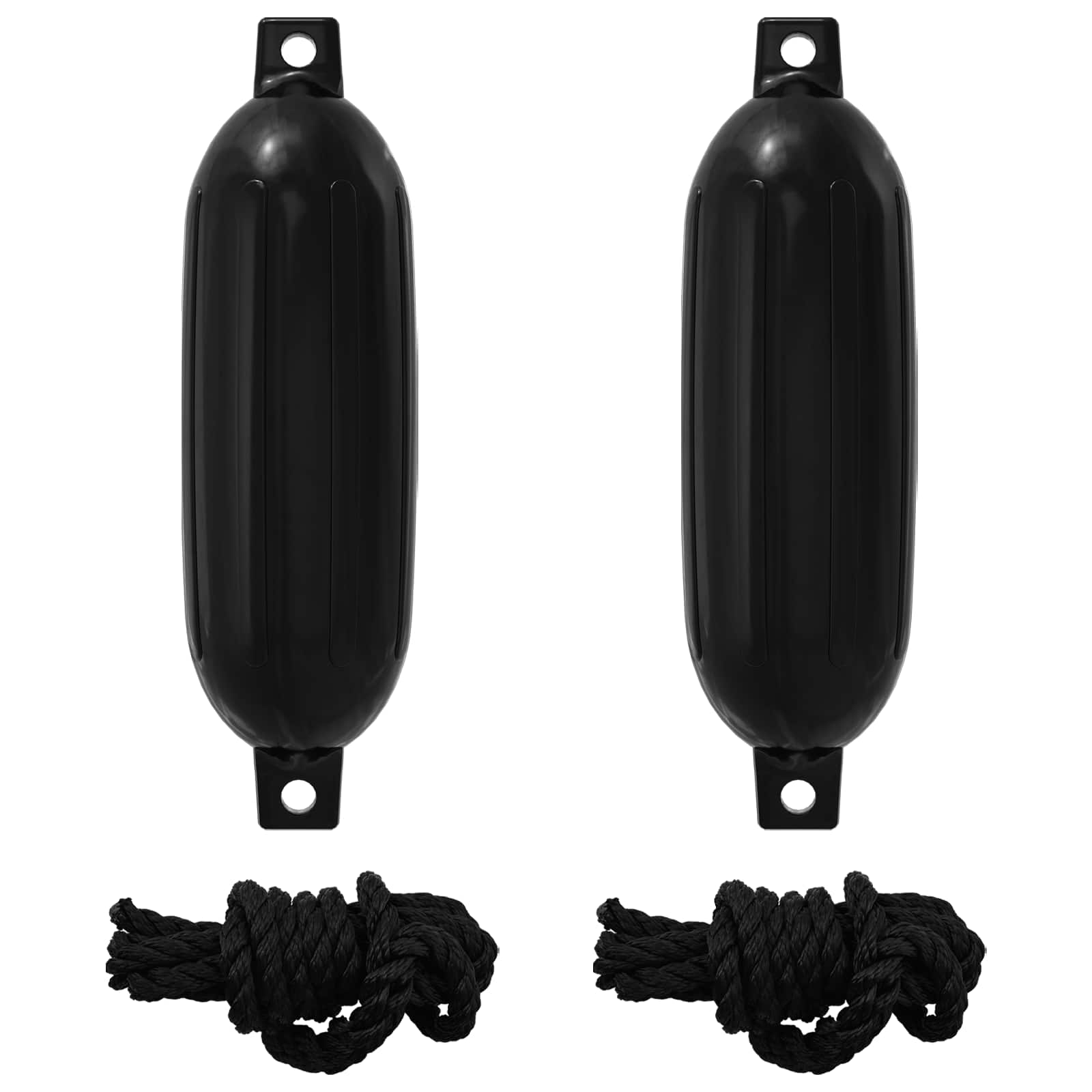 Odbojnici za čamce 2 kom. Ø 16 x 58 cm Crna PVC