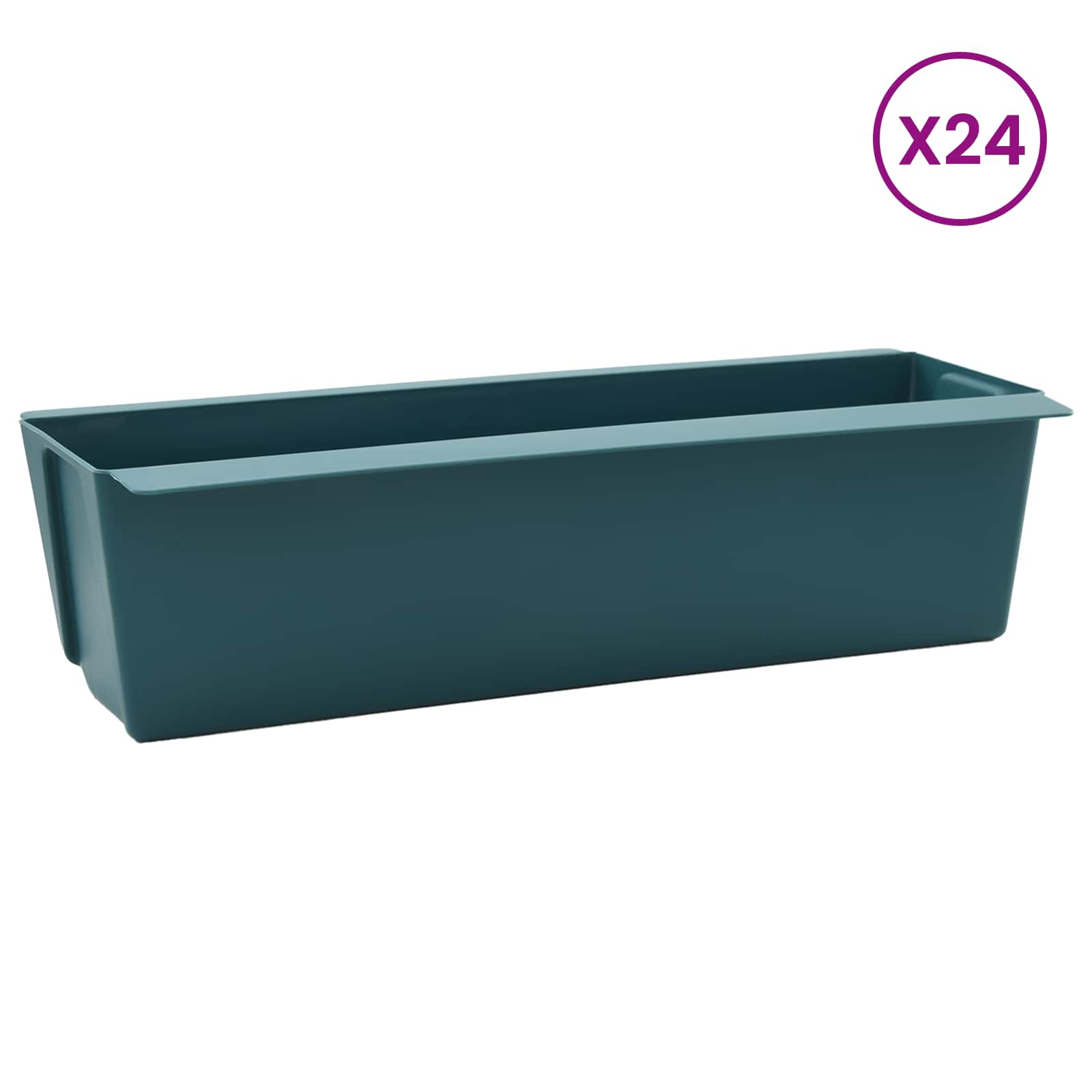 Kutije za cvijeće za Euro palete 24 pcs Zelena