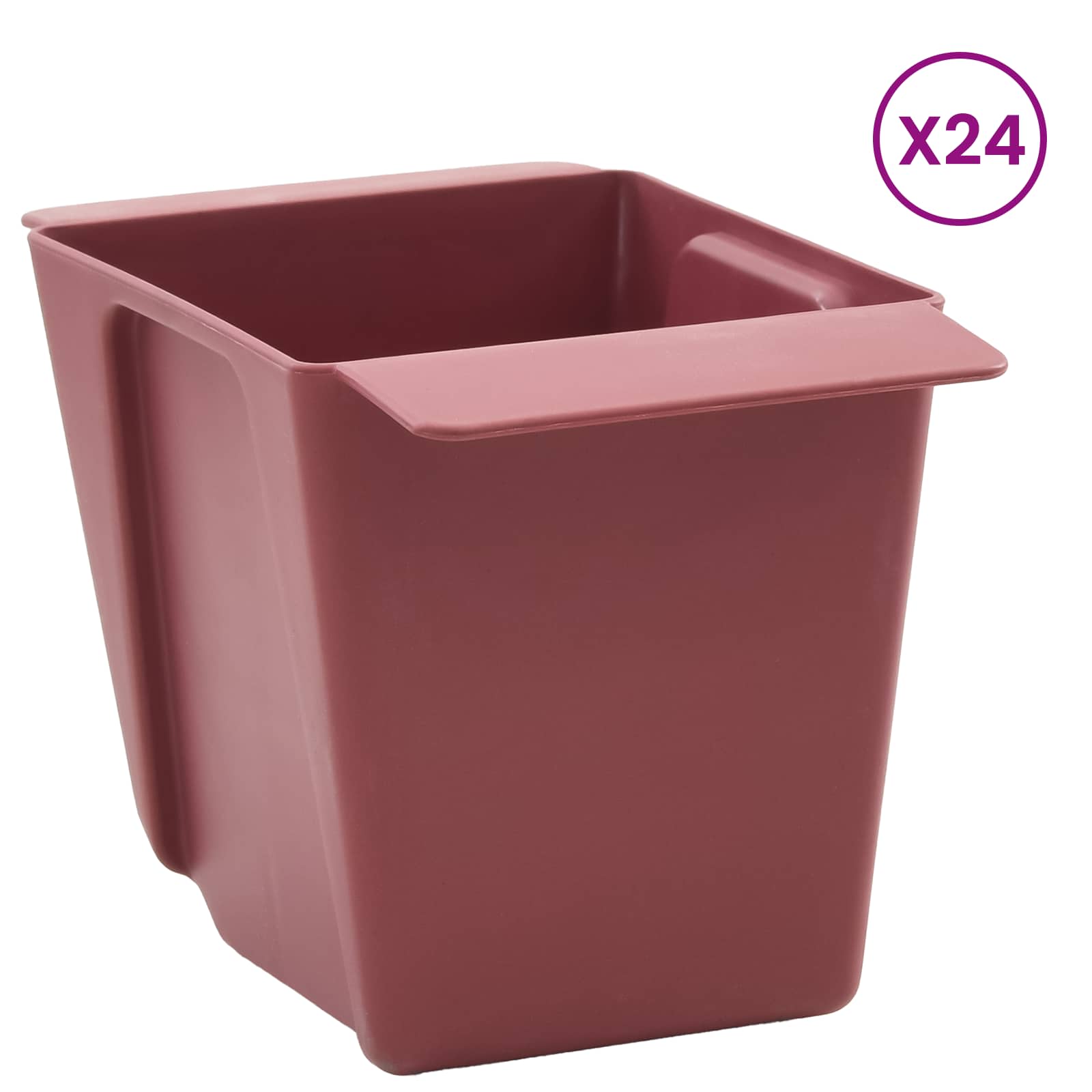 Kutije za cvijeće za Euro palete 24 pcs Smeđa 13,5 x 9 x 9,5 cm