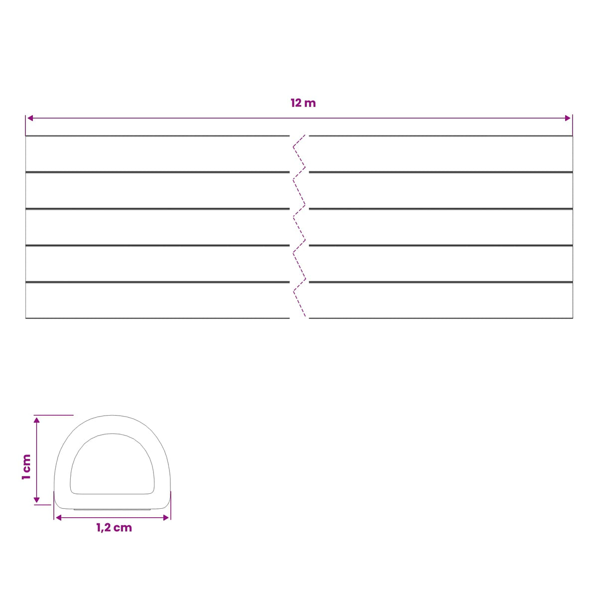 Samoljepiva brtvila za prozore Bijela 12 x 10 mm 12 m