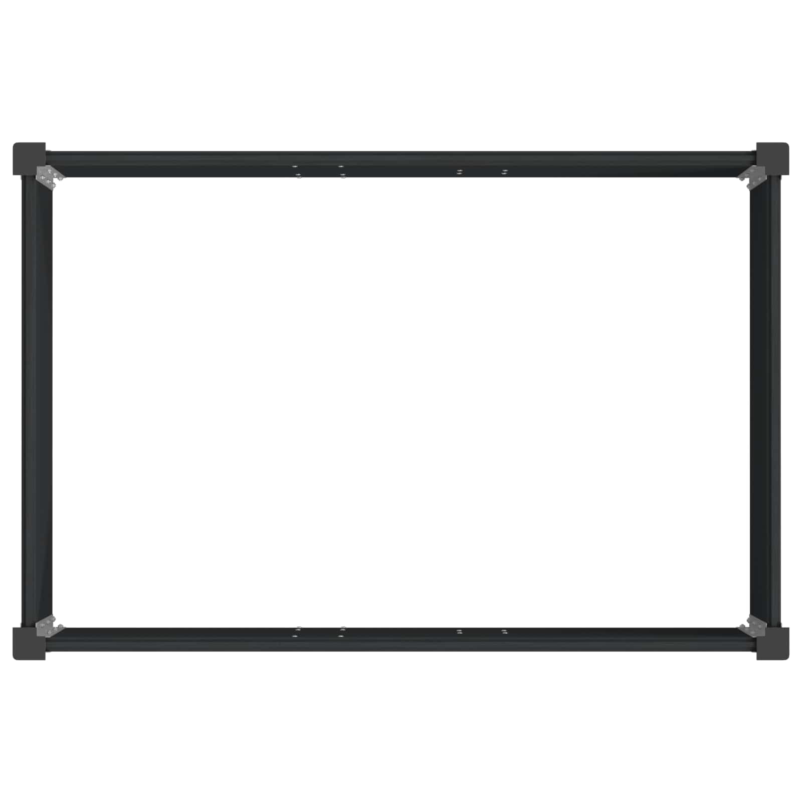 Povišena vrtna gredica Crna 150 x 100 x 91 cm