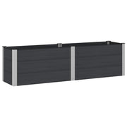 Povišena vrtna gredica Crna 200 x 50 x 54 cm