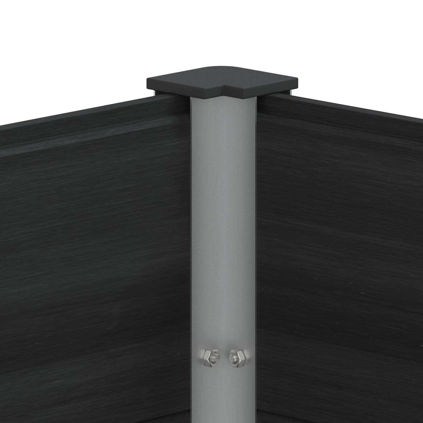Povišena vrtna gredica Crna 200 x 100 x 91 cm