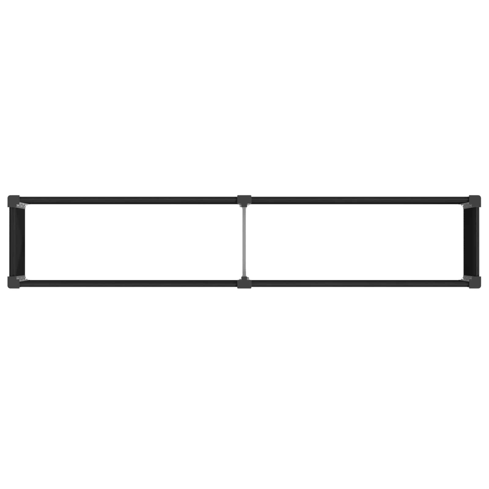 Povišena vrtna gredica Crna 250 x 50 x 91 cm