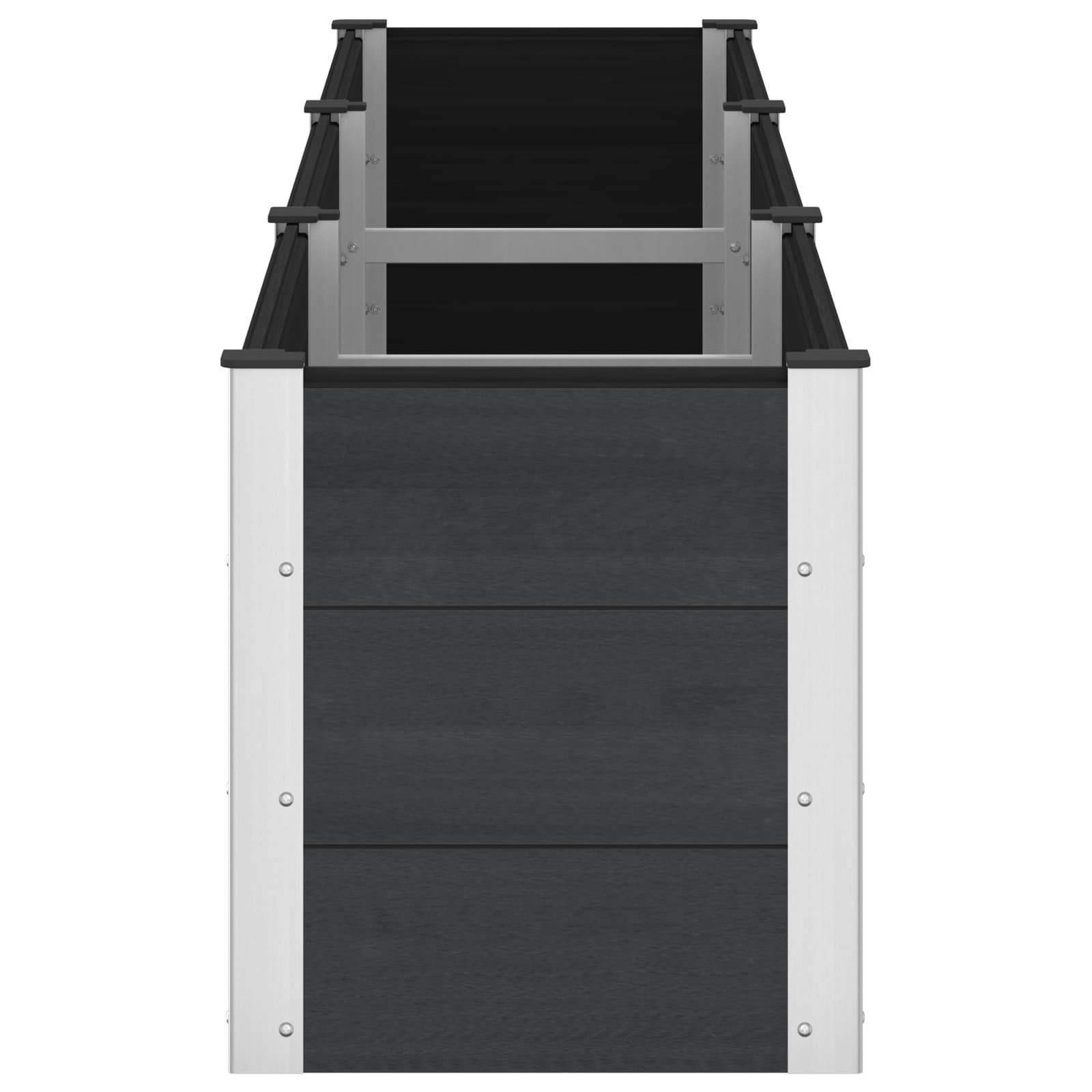 Povišena vrtna gredica Crna 300 x 50 x 54 cm