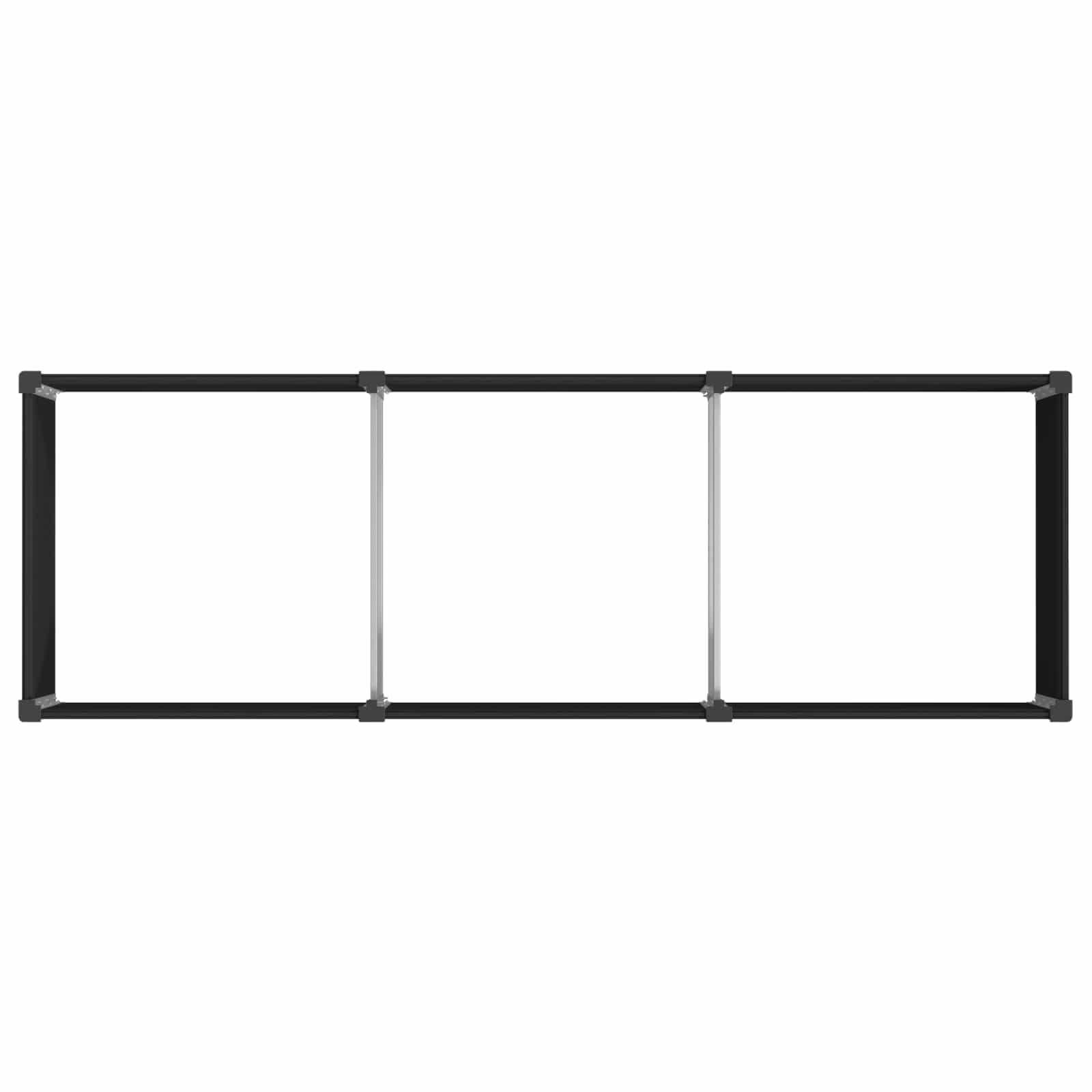 Povišena vrtna gredica Crna 300 x 100 x 54 cm