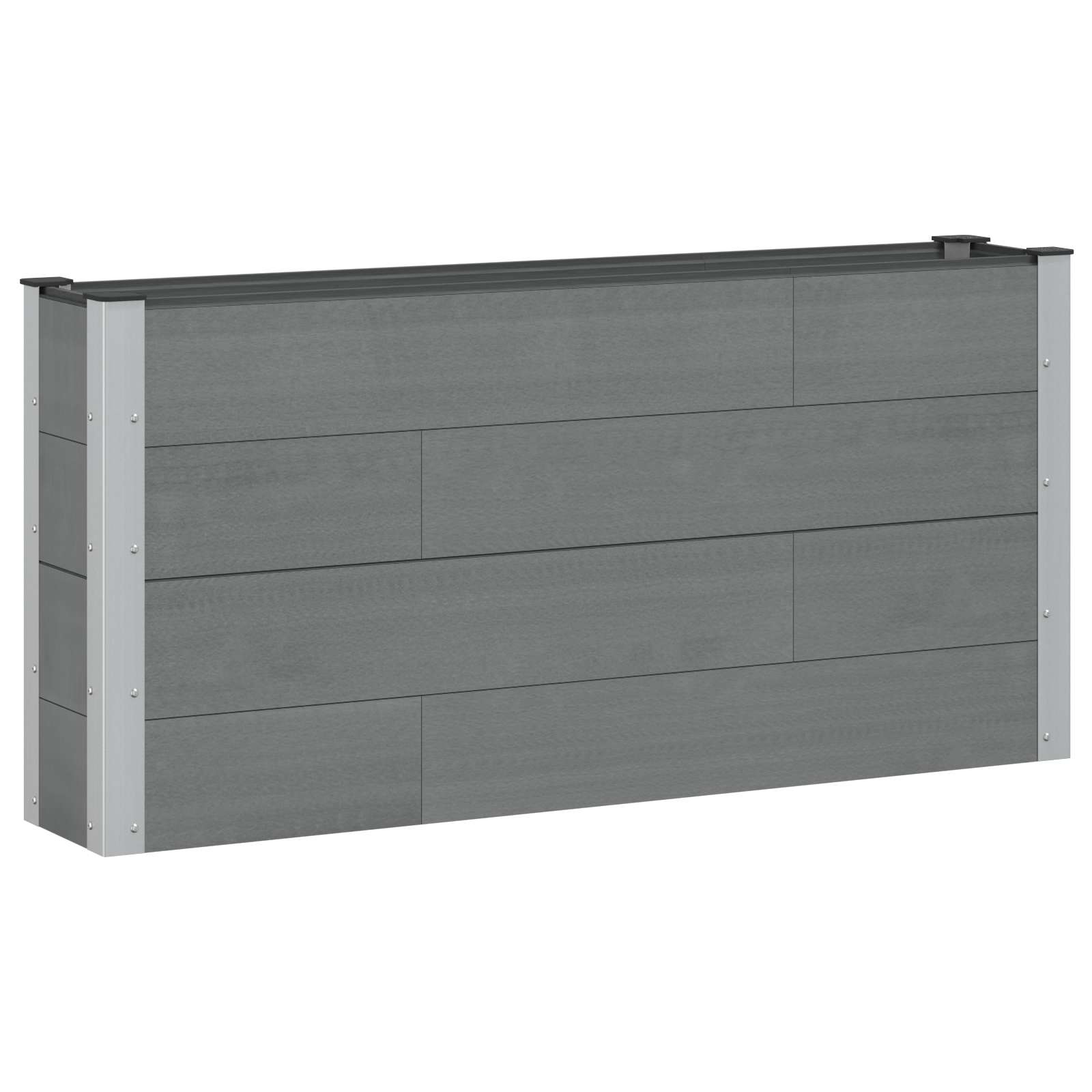 Povišena vrtna gredica Siva 150 x 30 x 72 cm
