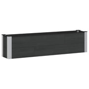 Povišena vrtna gredica Crna 150 x 30 x 36 cm