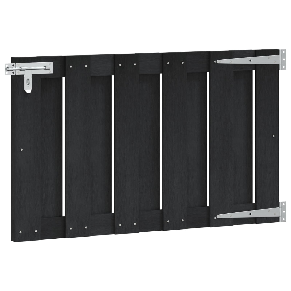 Vrtna vrata WPC i aluminij Crna 100 x 60 cm