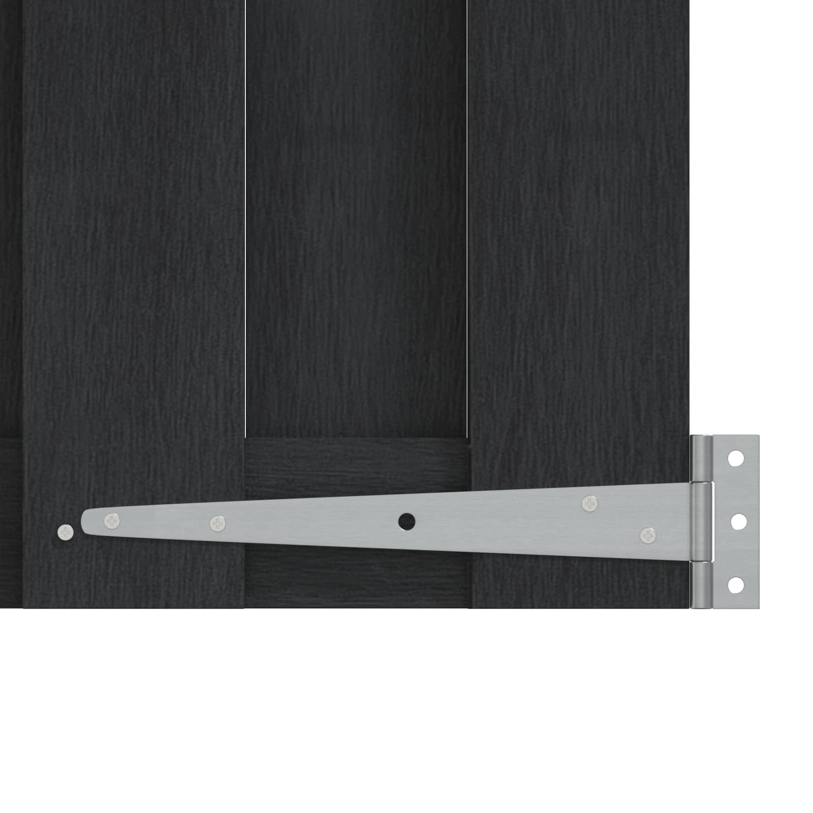 Vrtna vrata 100 x 100 cm WPC i aluminij Crna