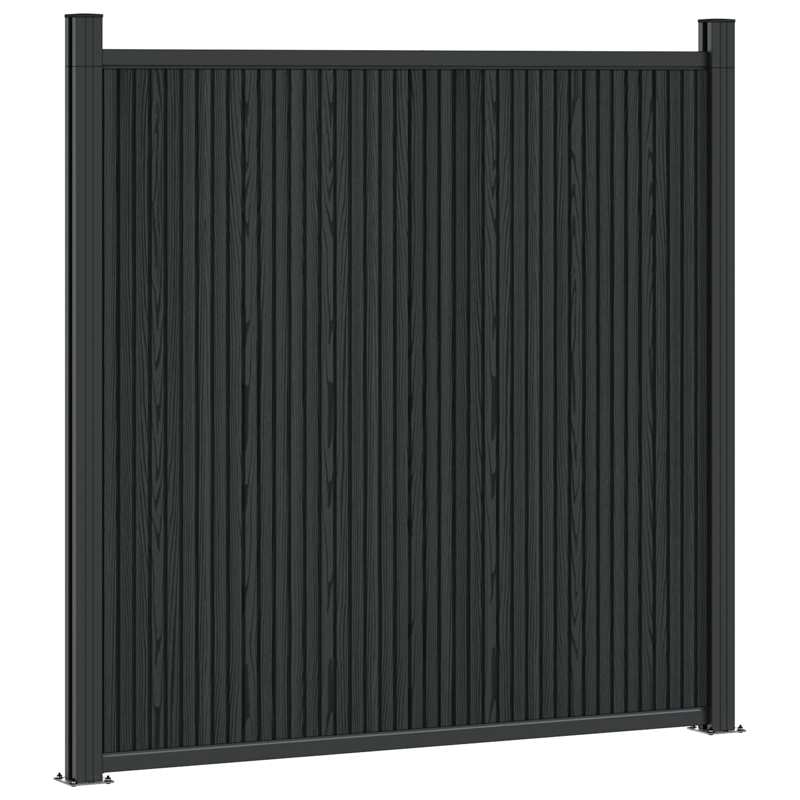 Panel ograde WPC i aluminij Crna