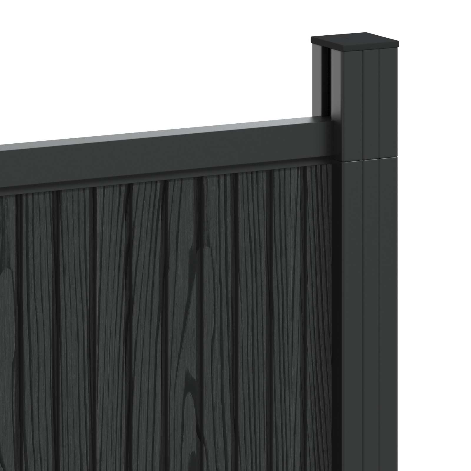 Panel ograde WPC i aluminij Crna