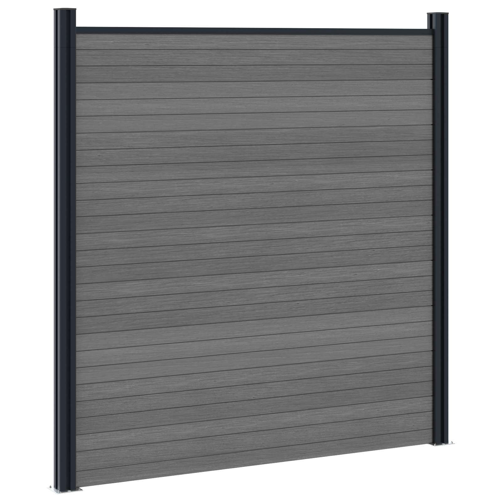 Panel ograde WPC i aluminij Siva