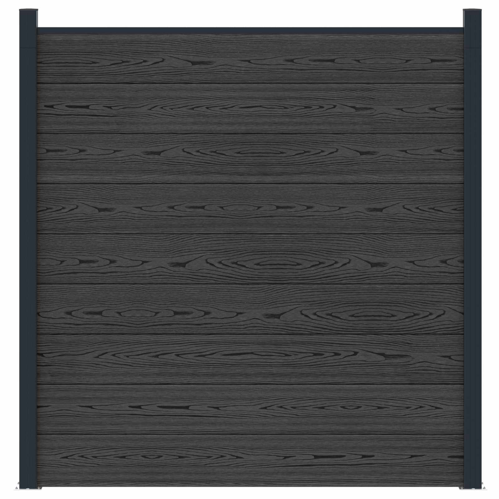Panel ograde WPC i aluminij Crna