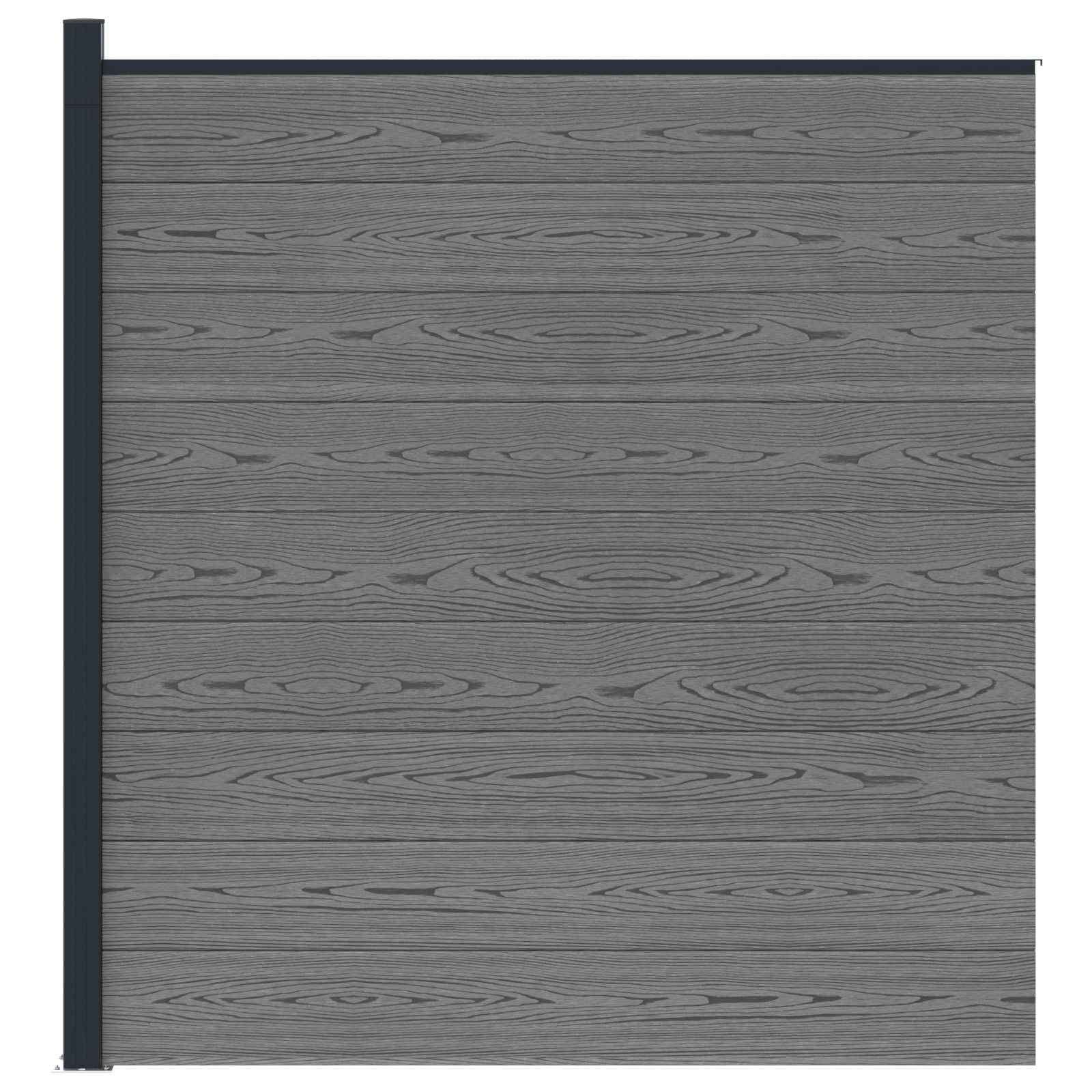 Panel ograde WPC i aluminij Siva