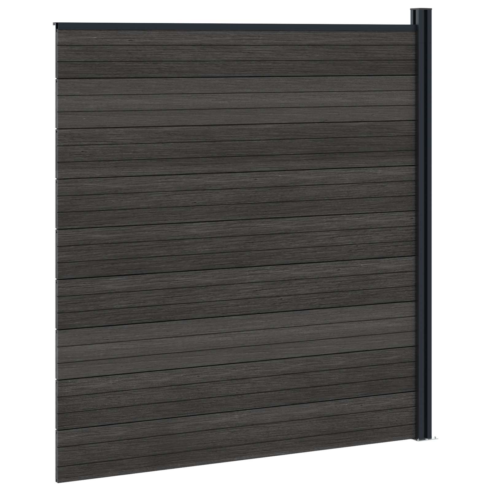 Panel ograde WPC i aluminij Crna