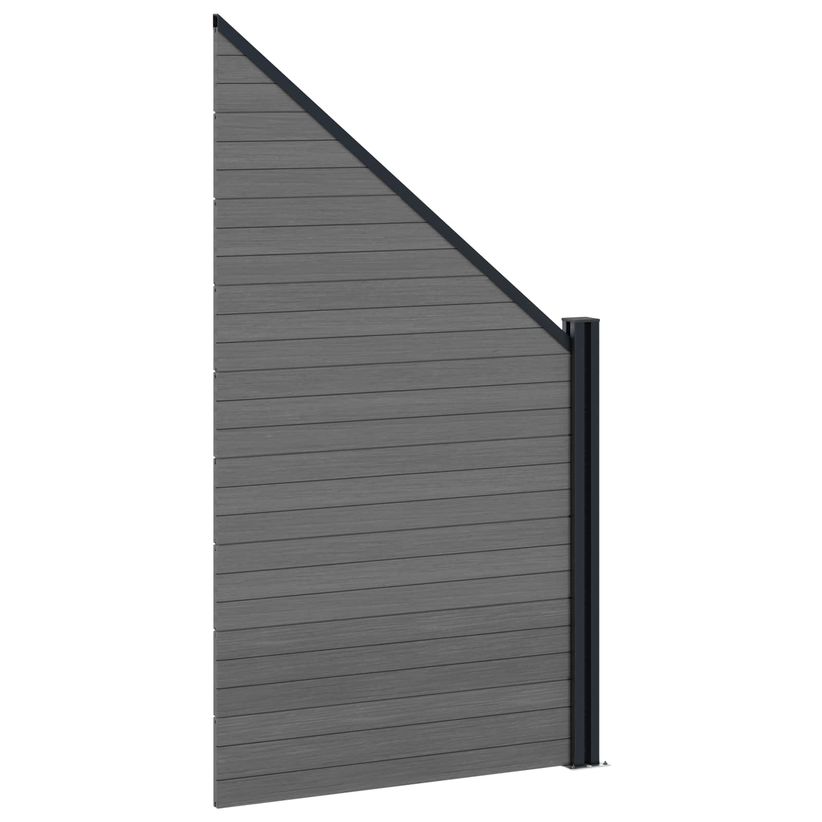 Panel ograde WPC i aluminij Siva