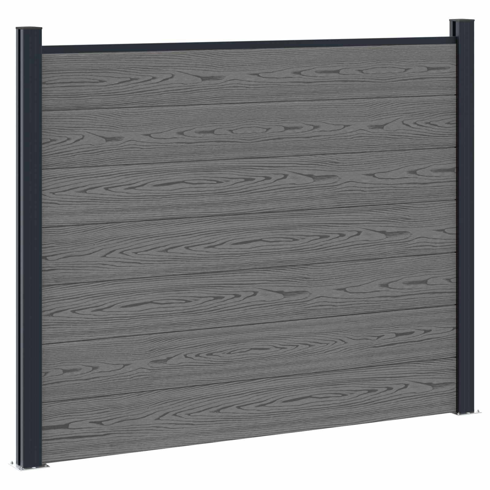 Panel ograde WPC i aluminij Siva