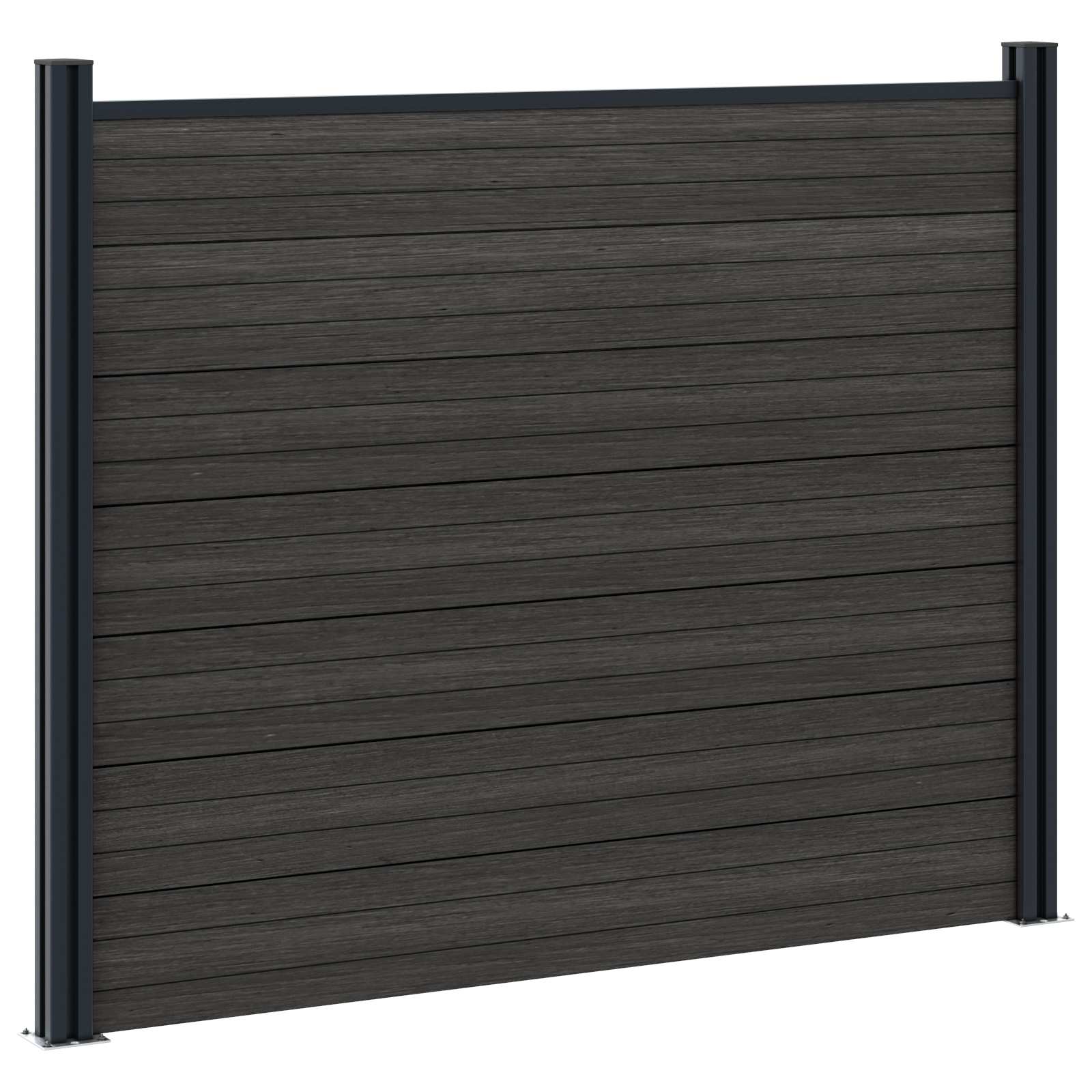 Panel ograde WPC i aluminij Crna