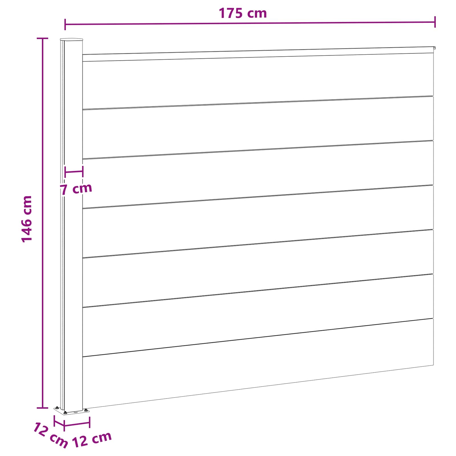 Panel ograde WPC i aluminij Siva