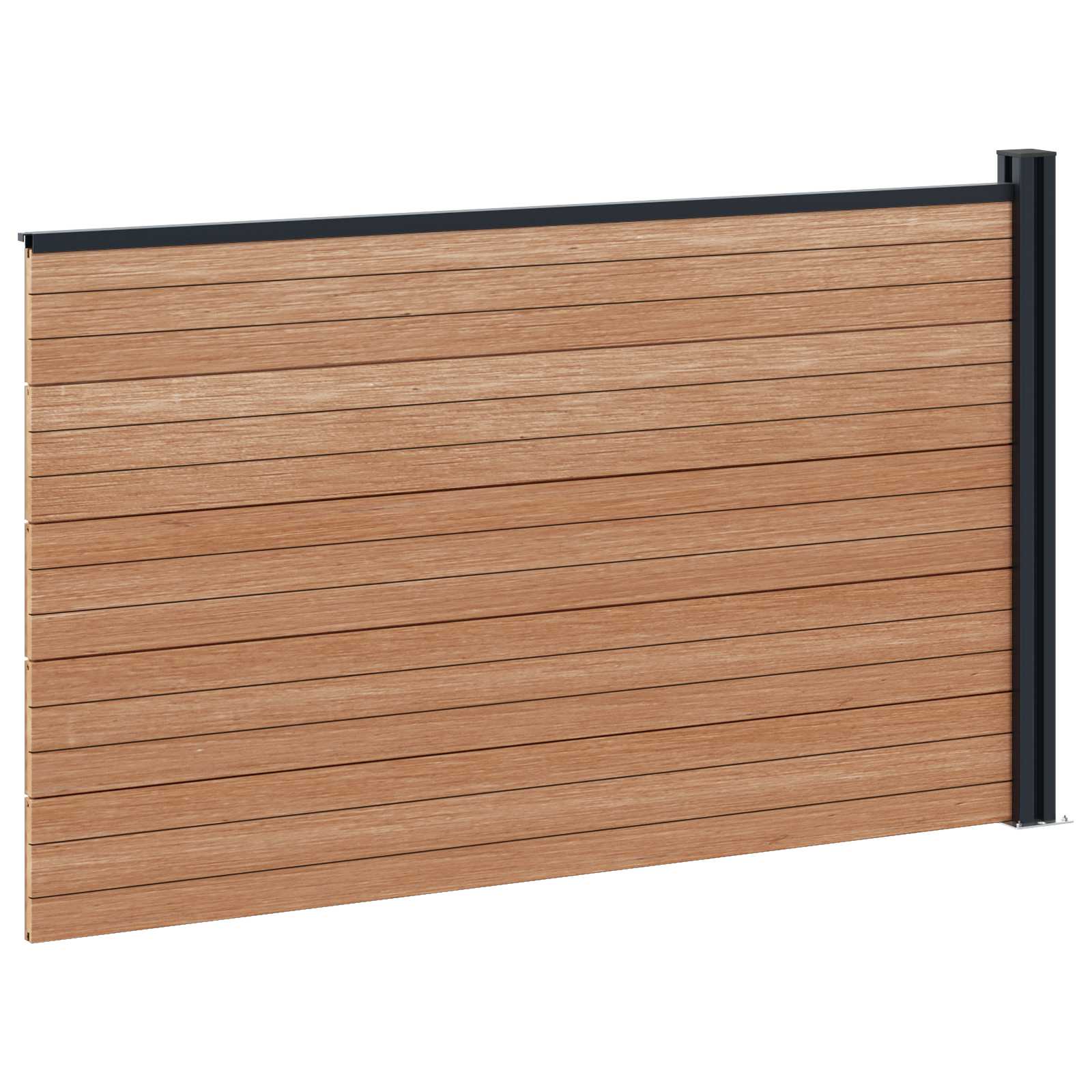 Panel ograde WPC i aluminij Smeđa