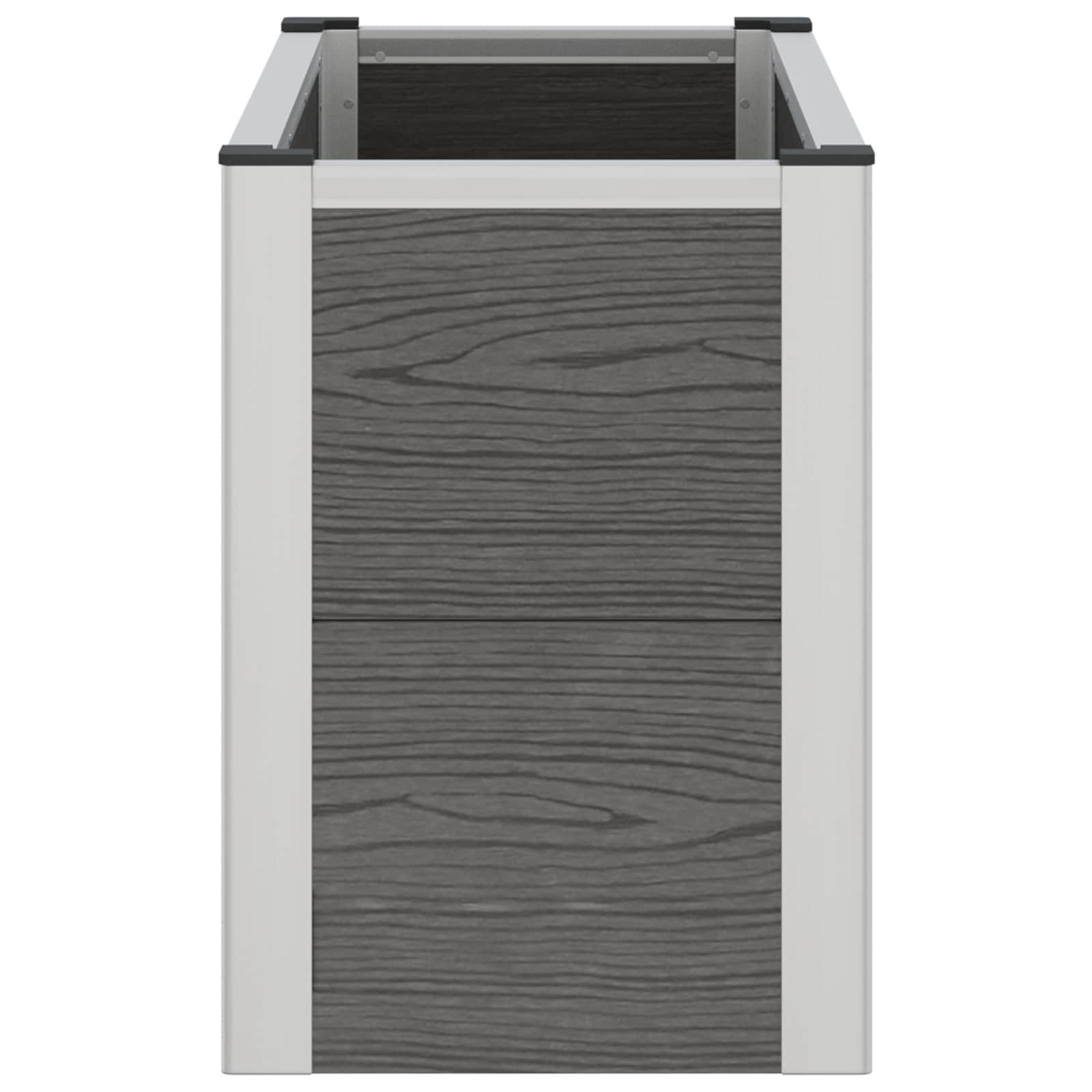 Povišena vrtna gredica Siva 75 x 30 x 42 cm WPC i aluminij