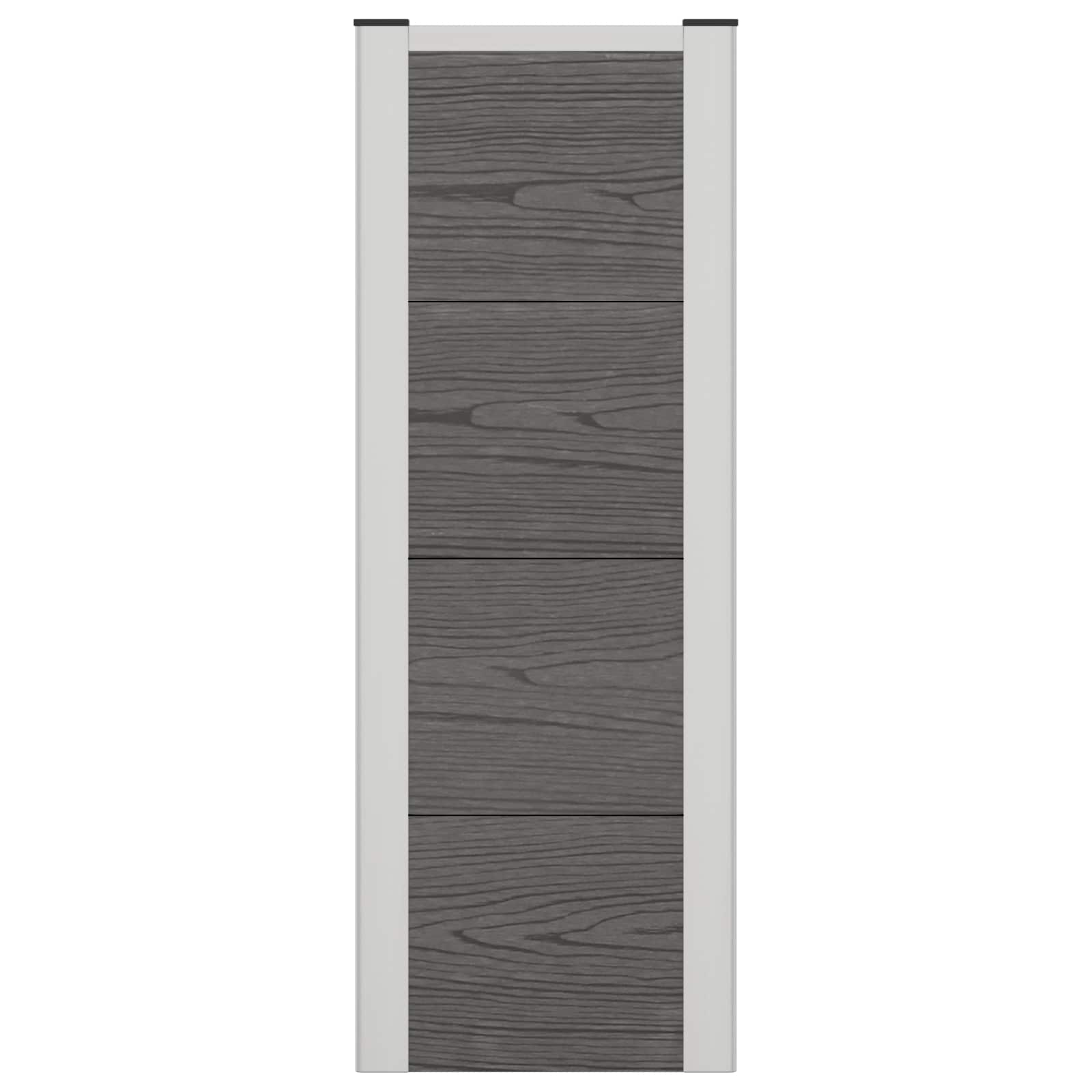 Povišena vrtna gredica Siva 75 x 30 x 22 cm WPC i aluminij