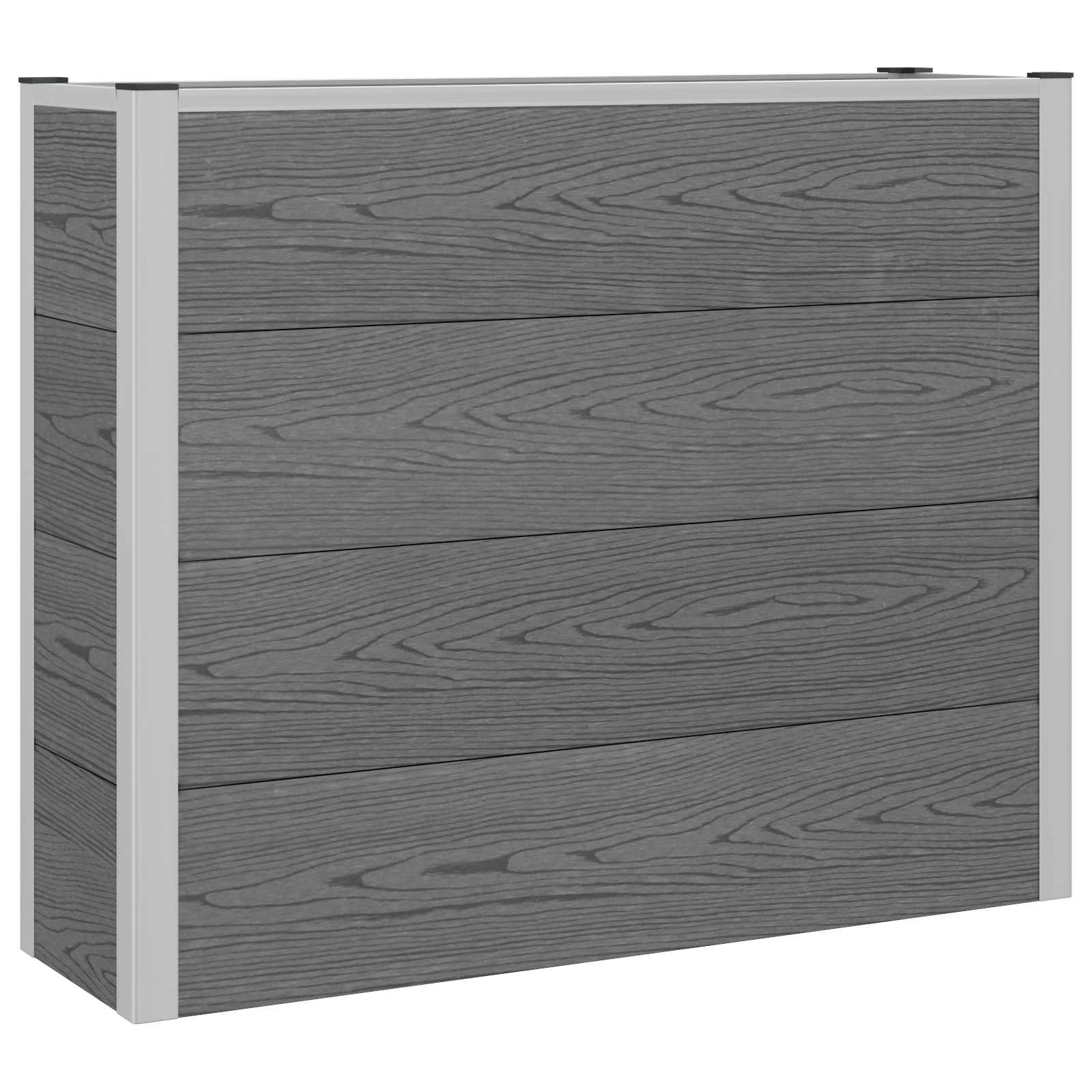 Povišena vrtna gredica Siva 100 x 30 x 22 cm WPC i aluminij