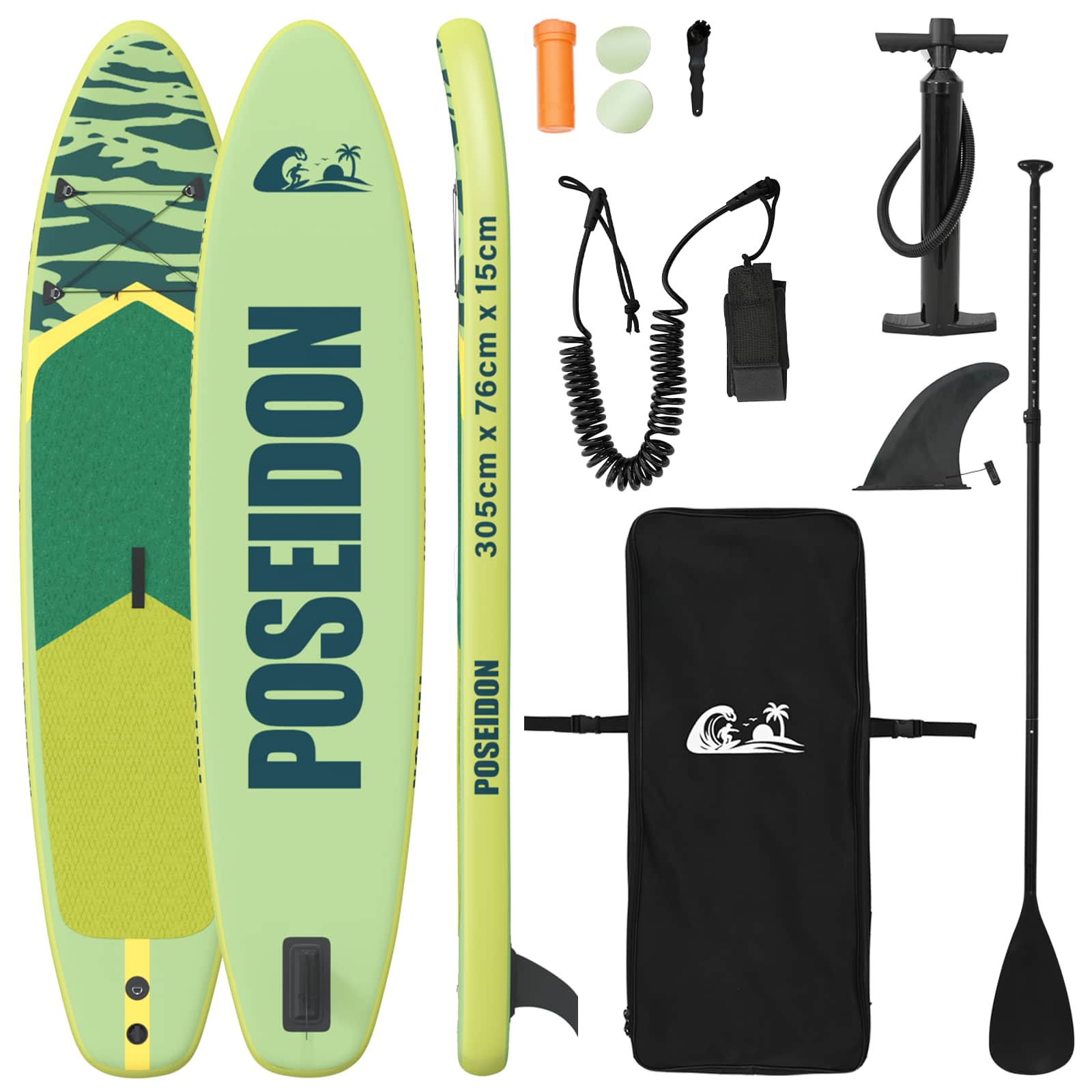 Inflatable Stand Up Paddle Board POSEIDON 305 x 76 x 15 cm za