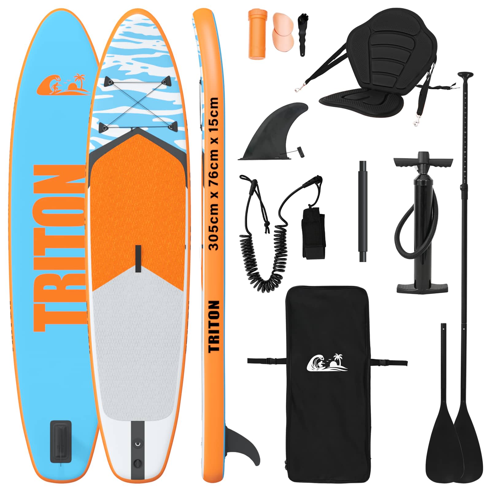 SUP Daska s Mjestom 2-u-1 TRITON 305 x 76 x 15 cm Plava za