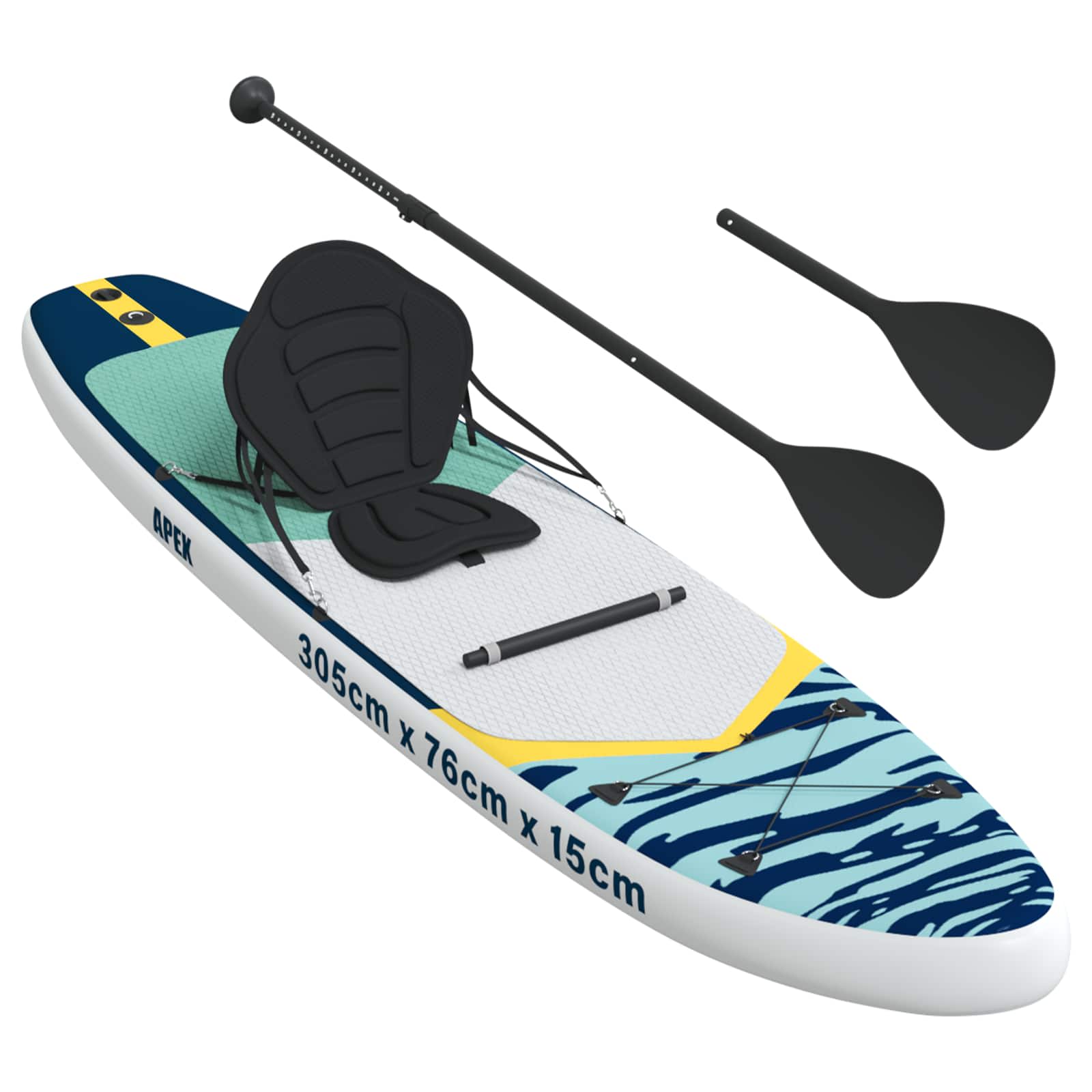 SUP Daska s Mjestom 2-u-1 APEX 305 x 76 x 15 cm Plava za