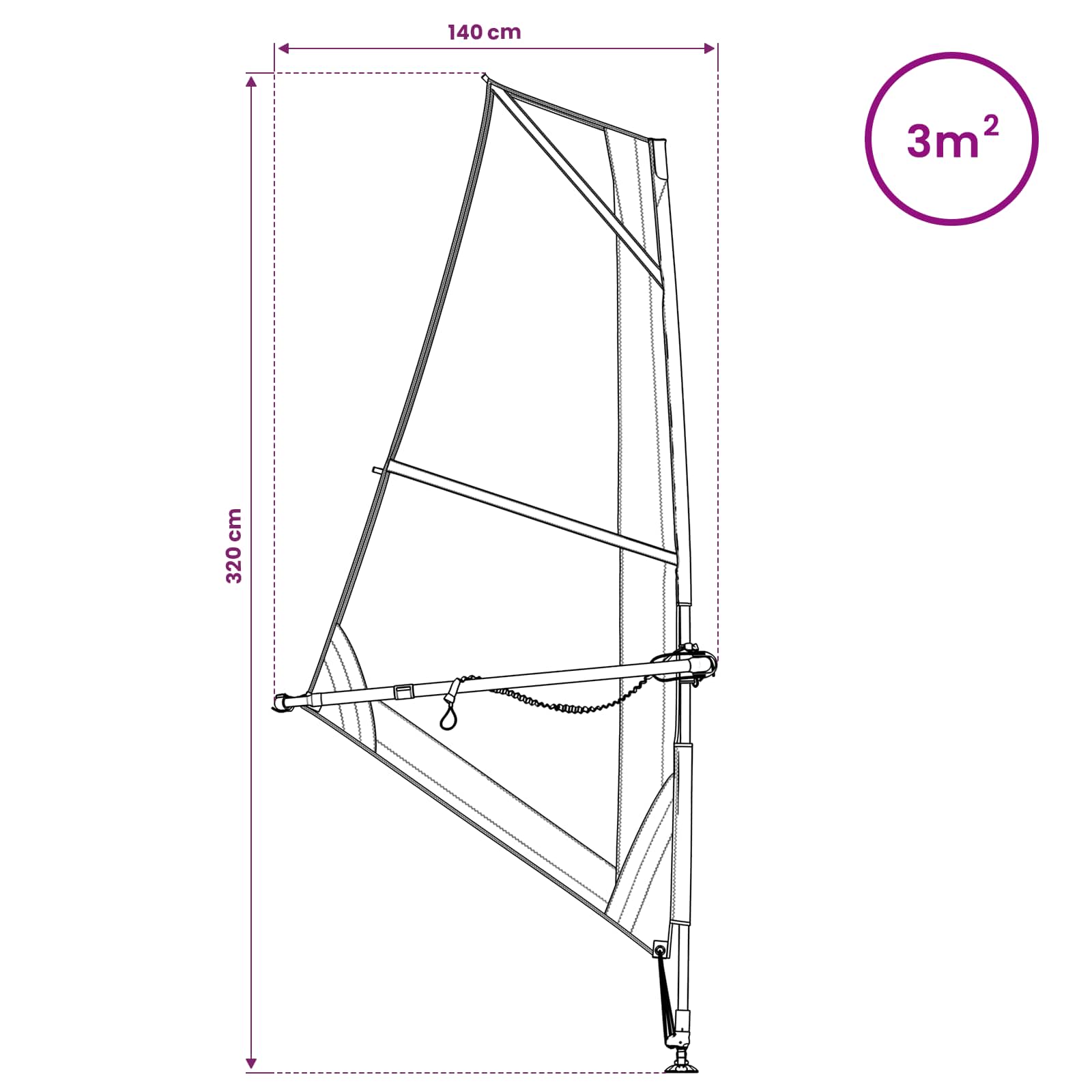 Naduvivi SUP s jedrom POSEIDON 330 x 76 x 15 cm Zelena za