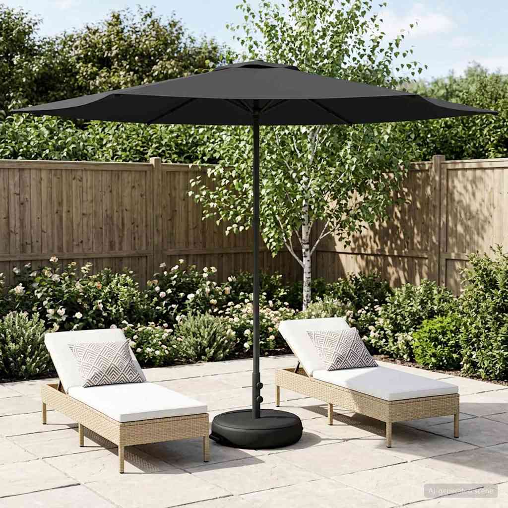 Vrtni Parasol s Podnožjem 300 x 300 cm Poliester Pravokutni
