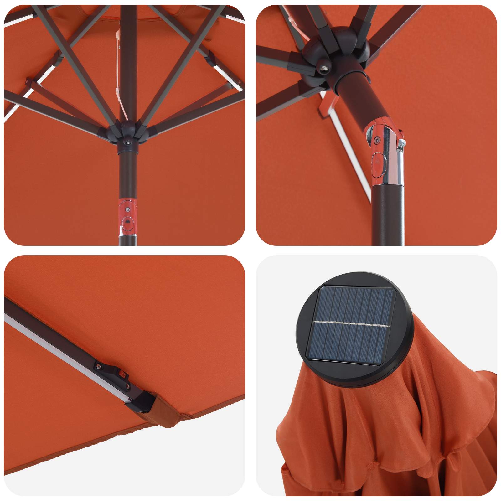 Suncobran za vrt s LED svjetlima i postoljem 200 x 300 cm
