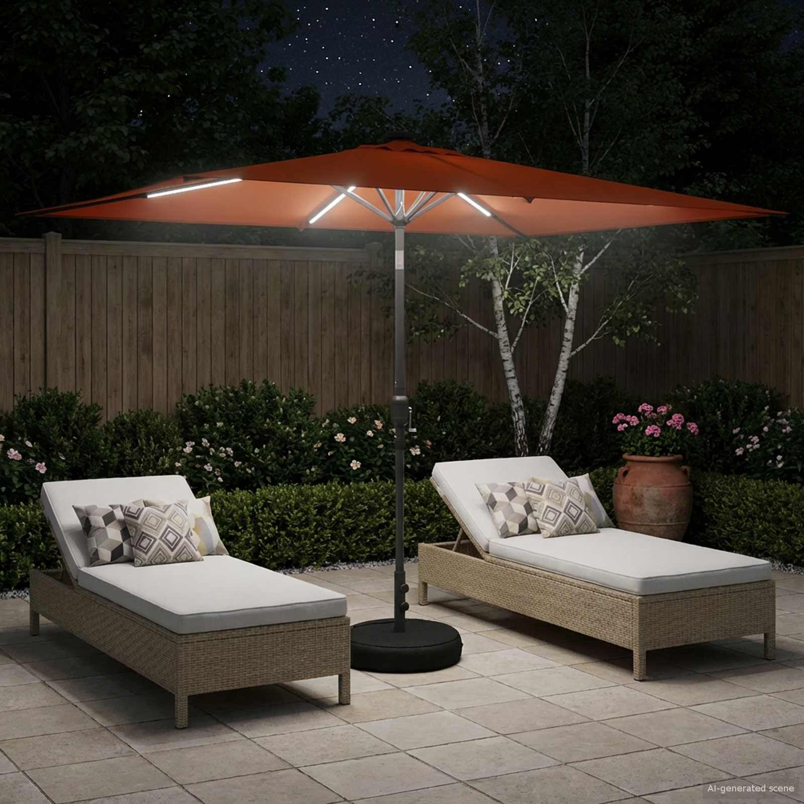 Suncobran za vrt s LED svjetlima i postoljem 200 x 300 cm