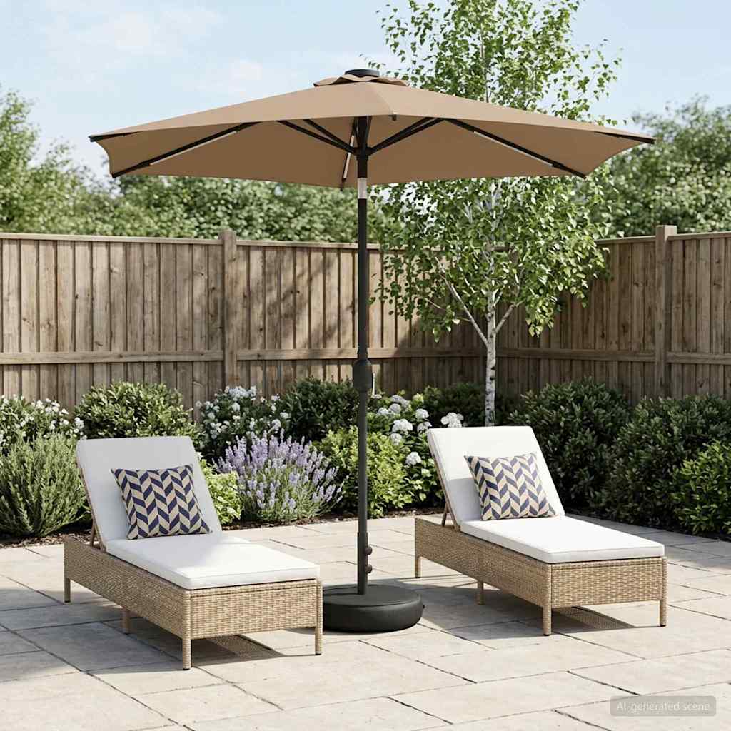 Suncobran za vrt s LED svjetlima i postoljem 230 x 230 cm