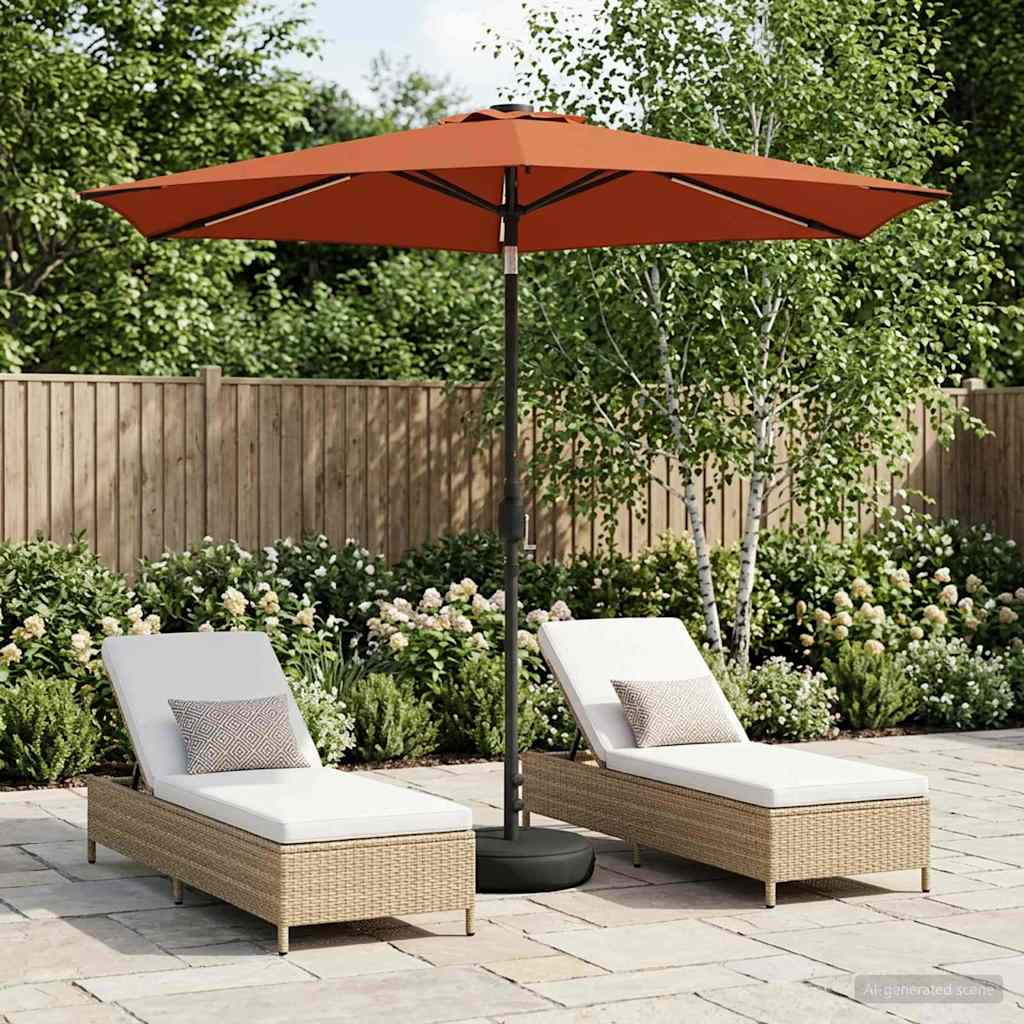 Suncobran za vrt s LED svjetlima i postoljem 270 x 270 cm