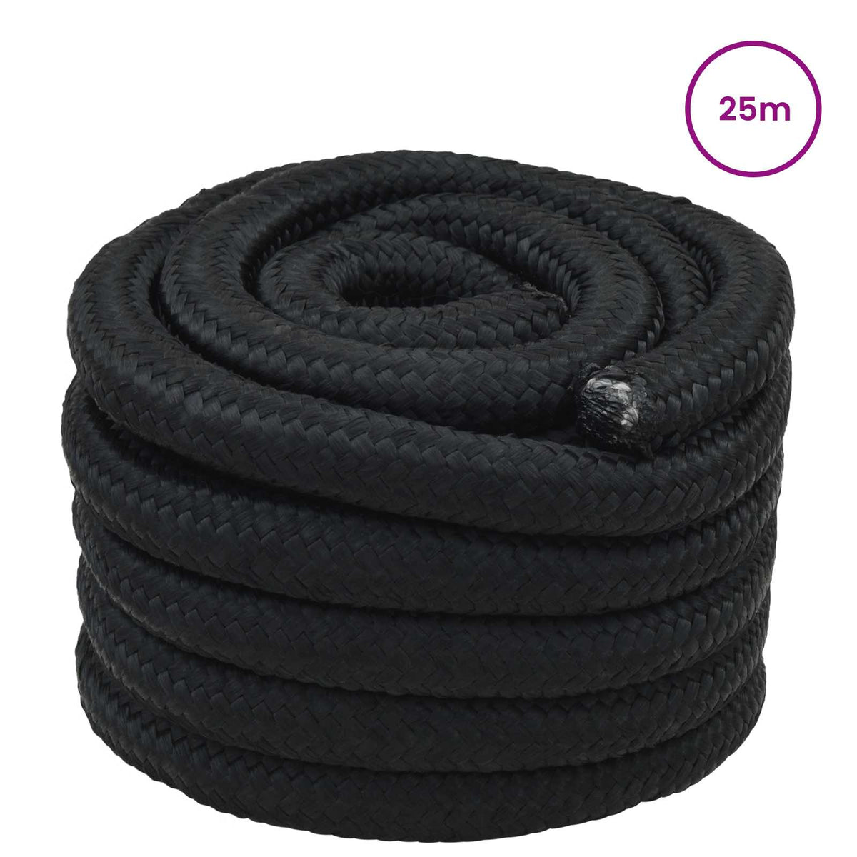 Konopac za čamce 4 mm 25 m Crna