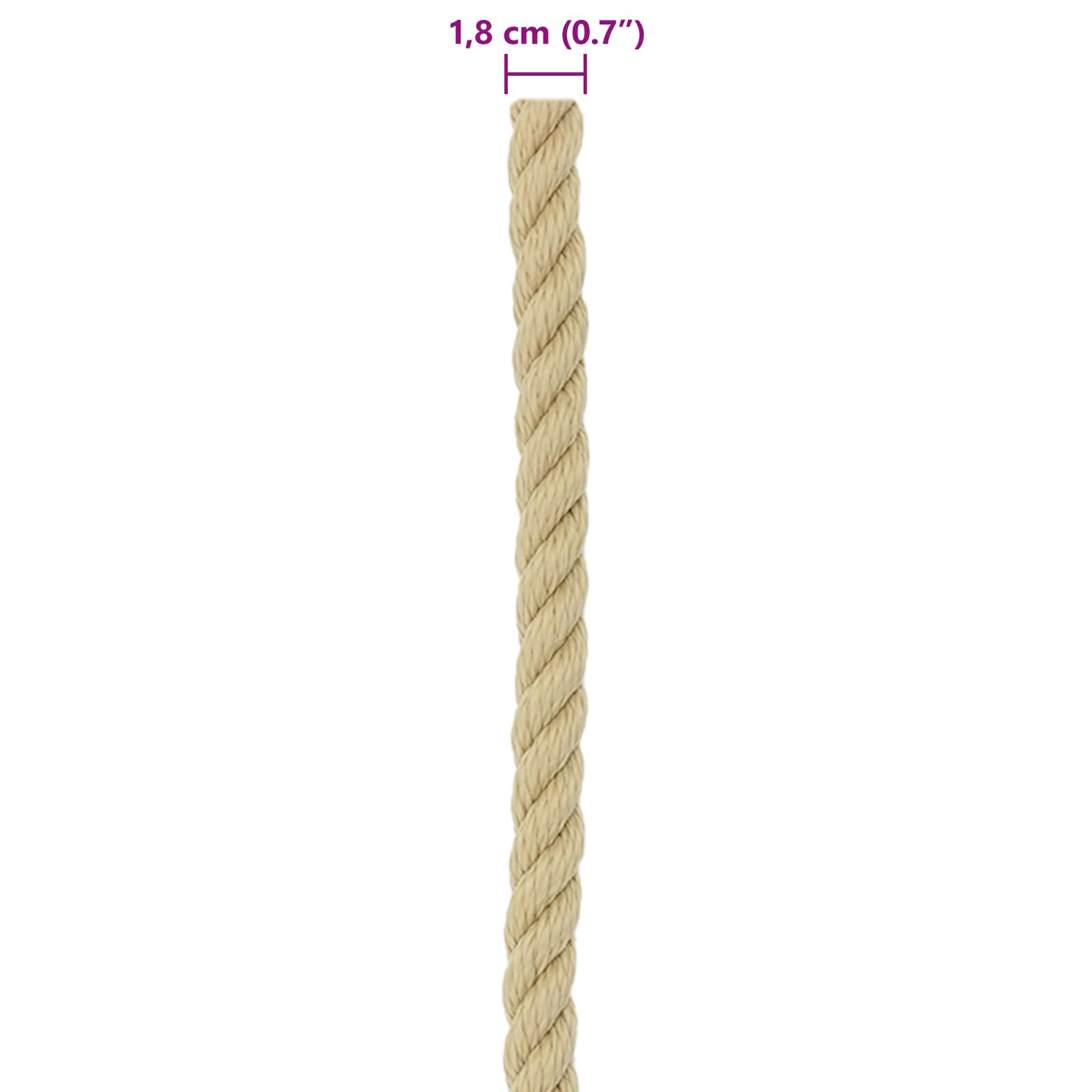 Konopac za čamce 50 m 1.8 Prirodna PP