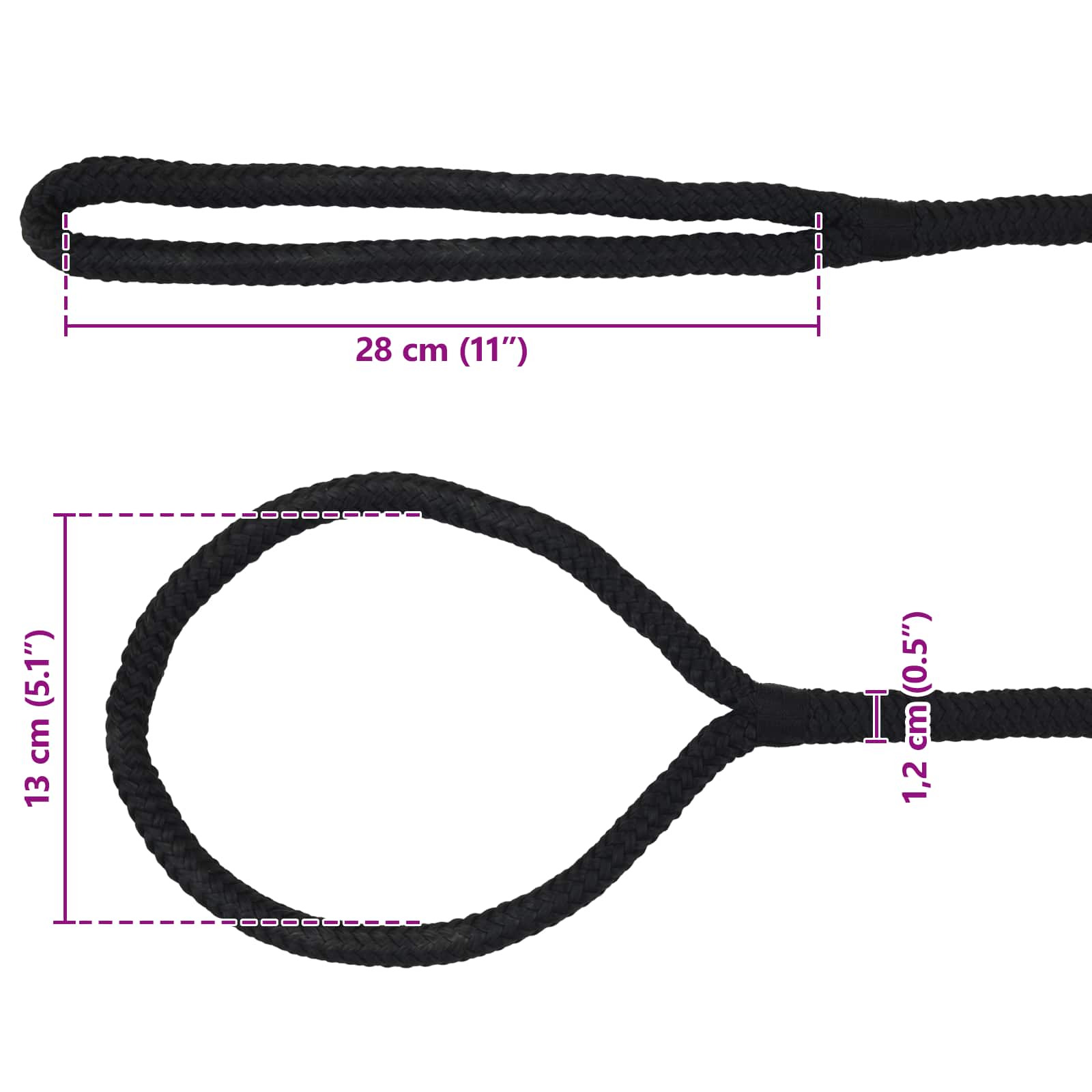 Konopac za čamce 6 m 1.2 Crna Poliester