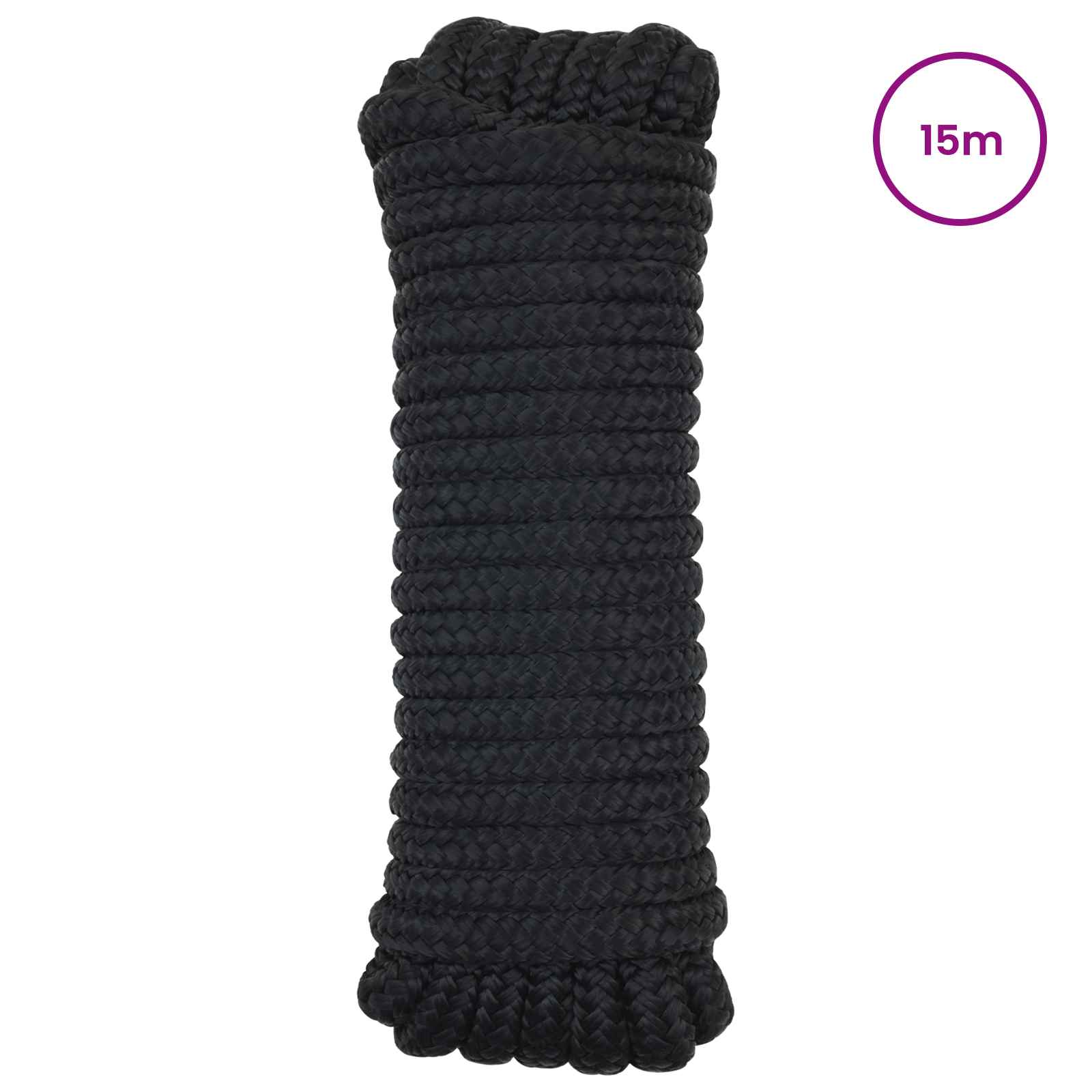 Konopac za čamce 15 m 1.6 Crna Poliester