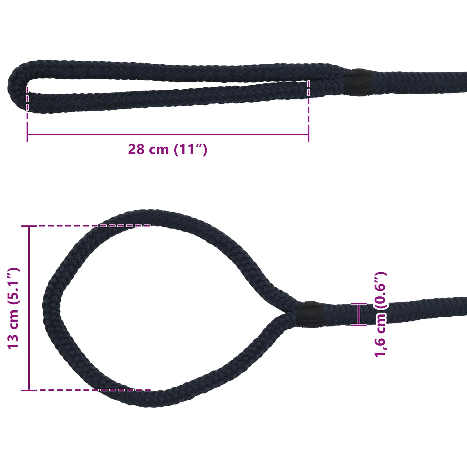 Konopac za čamce 6 m 1.6 Kraljevsko plava Poliester